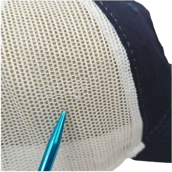 Outdoor Cap Hawkeye Mesh Strapback Cap Trucker Baseball Hat Bird Blue White - Picture 13 of 13